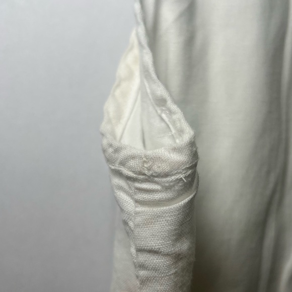 J. Crew White Embroidered Floral Sleeveless Mini Boho Peasant Dress Size Small - Picture 7 of 9